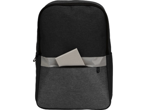 Рюкзак Merit со светоотражающей полосой и отделением для ноутбука 15.6'', темно-серый/черный