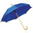 Зонт-трость с деревянной ручкой, полуавтомат; ярко-синий; D=103 см, L=90см; 100% полиэстер (ярко-синий)