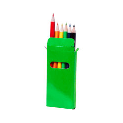 Набор цветных карандашей GARTEN (6шт.), зеленый, 5 x 9.3 x 0.8 см, дерево, картон (зеленый)
